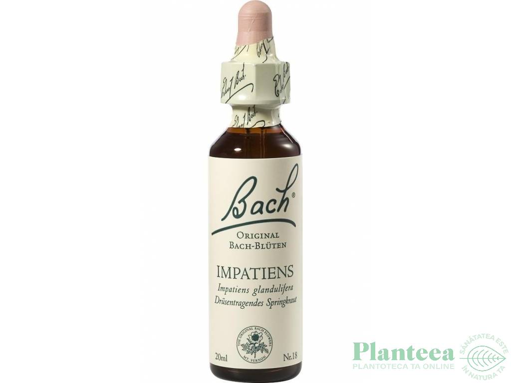 Picaturi florale impatiens nr18 20ml - BACH REMEDIES