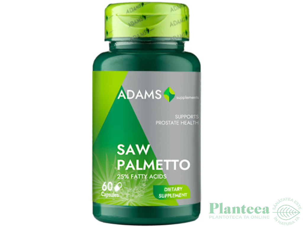 Pachet Saw palmetto 500mg 2x60cps - ADAMS SUPPLEMENTS