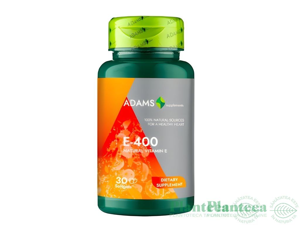 Pachet Vitamina E 400mg naturala 2x30cps - ADAMS SUPPLEMENTS