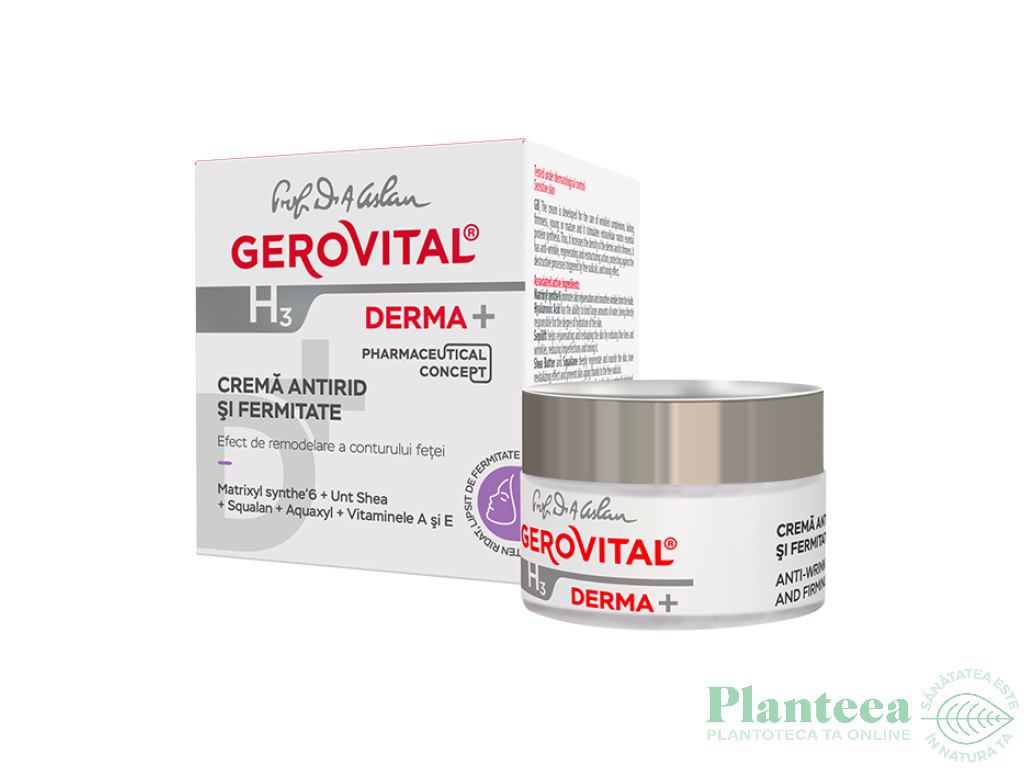 Crema antirid fermitate 50ml - GEROVITAL H3 DERMA+