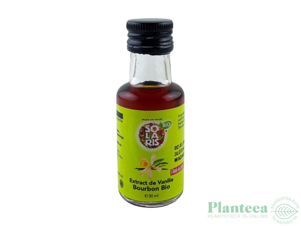 Extract vanilie Bourbon fara alcool 30ml - SOLARIS