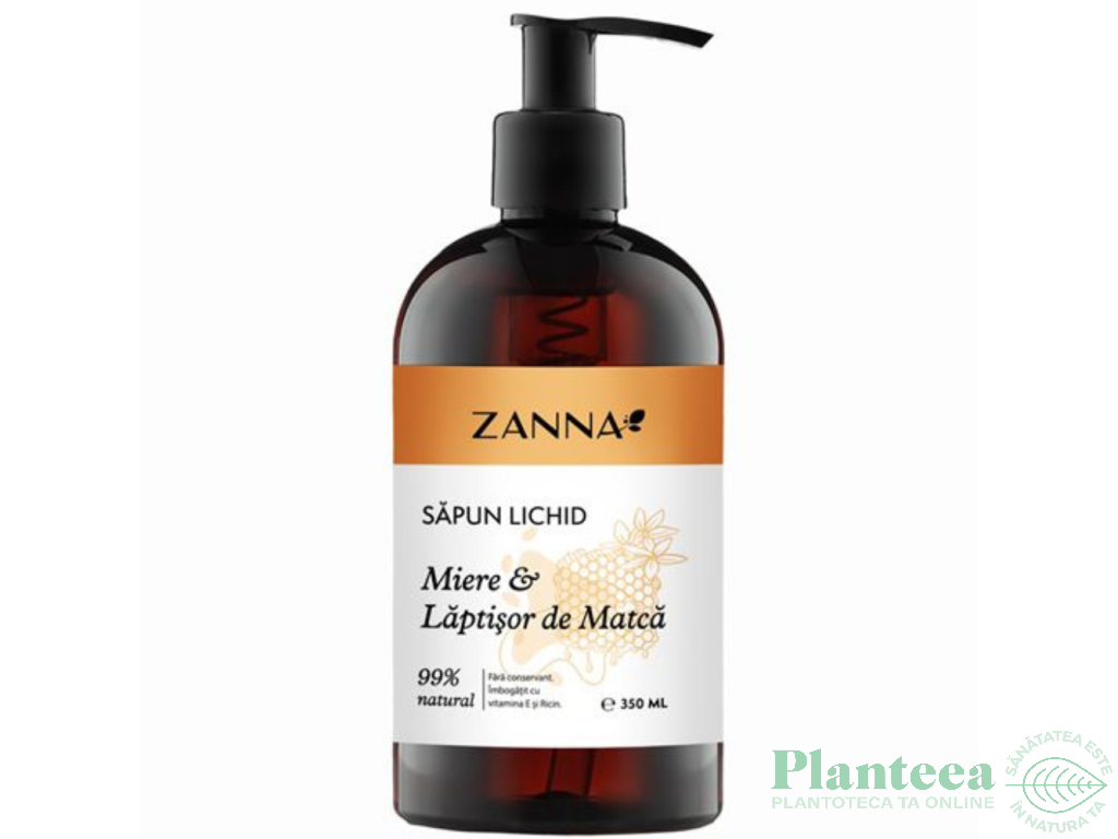 Sapun lichid miere laptisor matca 350ml - ZANNA