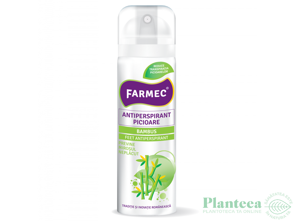 Spray antiperspirant picioare bambus 150ml - FARMEC