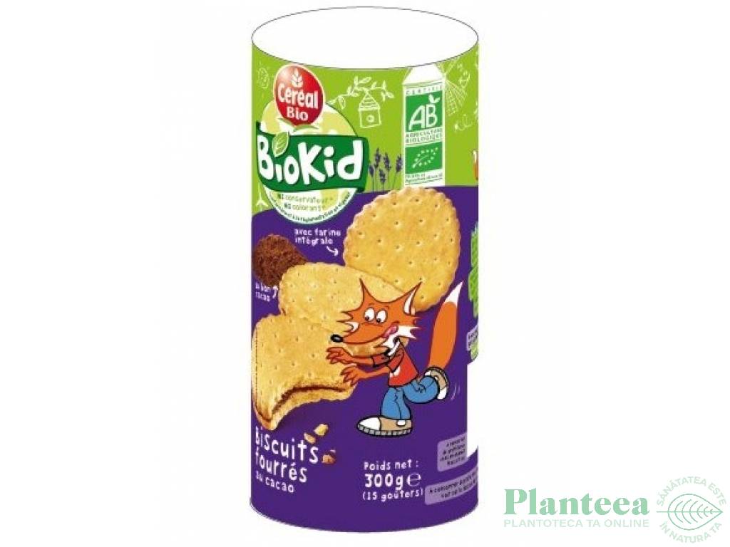 Biscuiti sandvis crema cacao BioKid eco 300g - CEREAL BIO