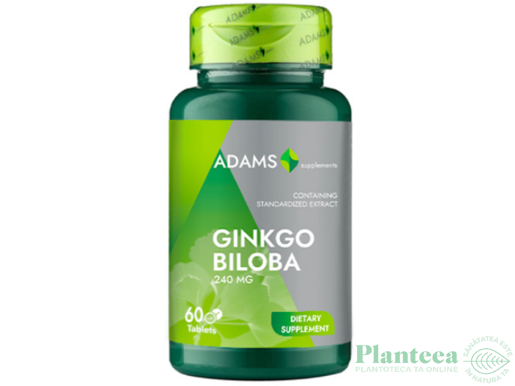 Ginkgo biloba 240mg 1x60cp - ADAMS SUPPLEMENTS