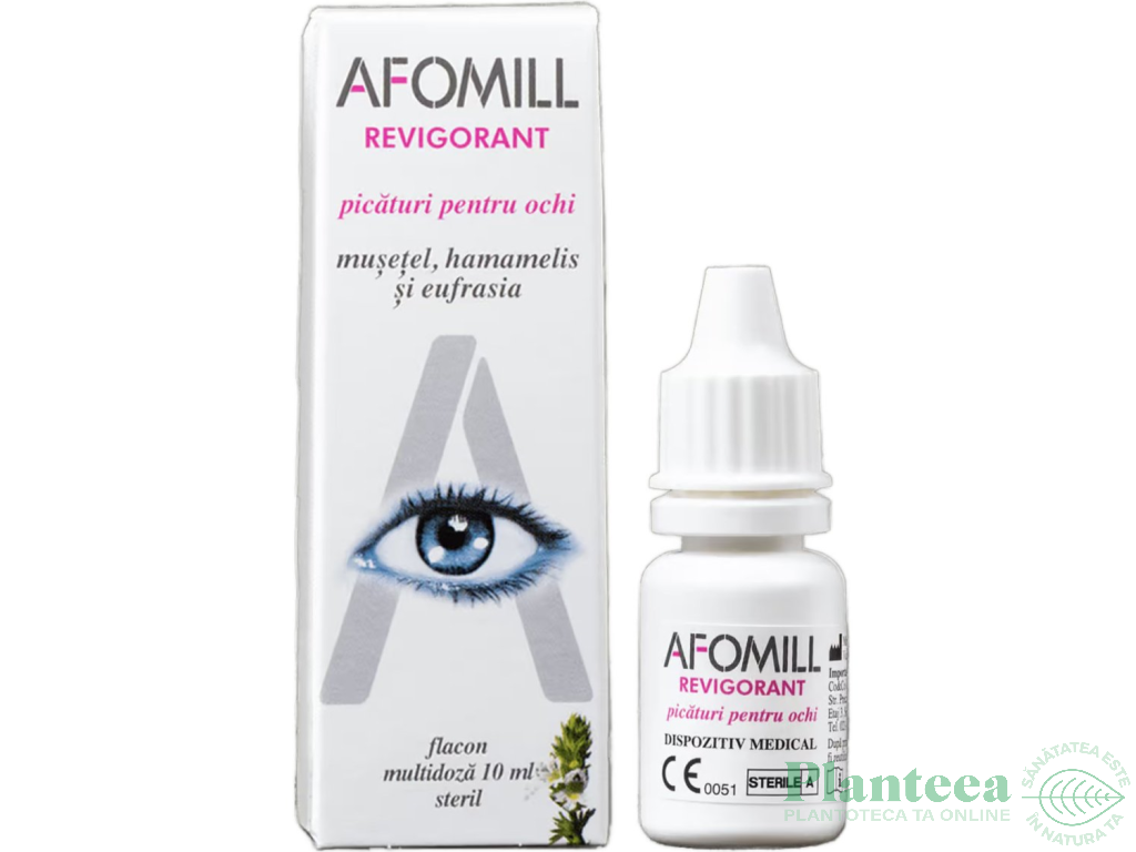 Picaturi oculare revigorante musetel 10ml - AFOMILL