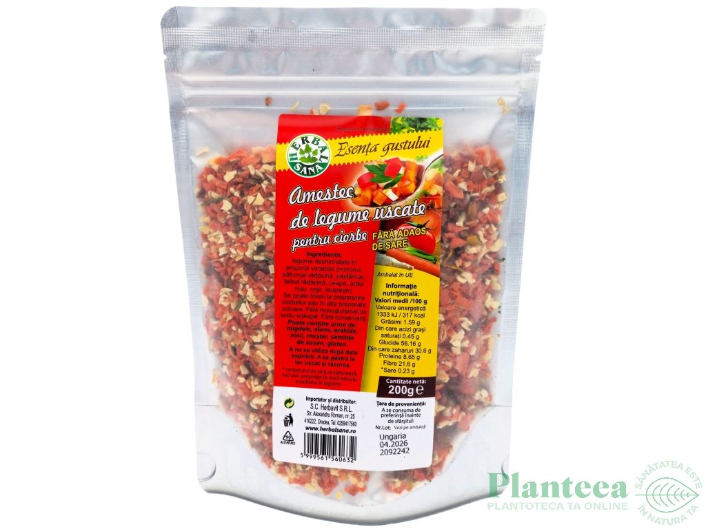 Amestec legume uscate pt ciorbe fara sare 200g - HERBAL SANA