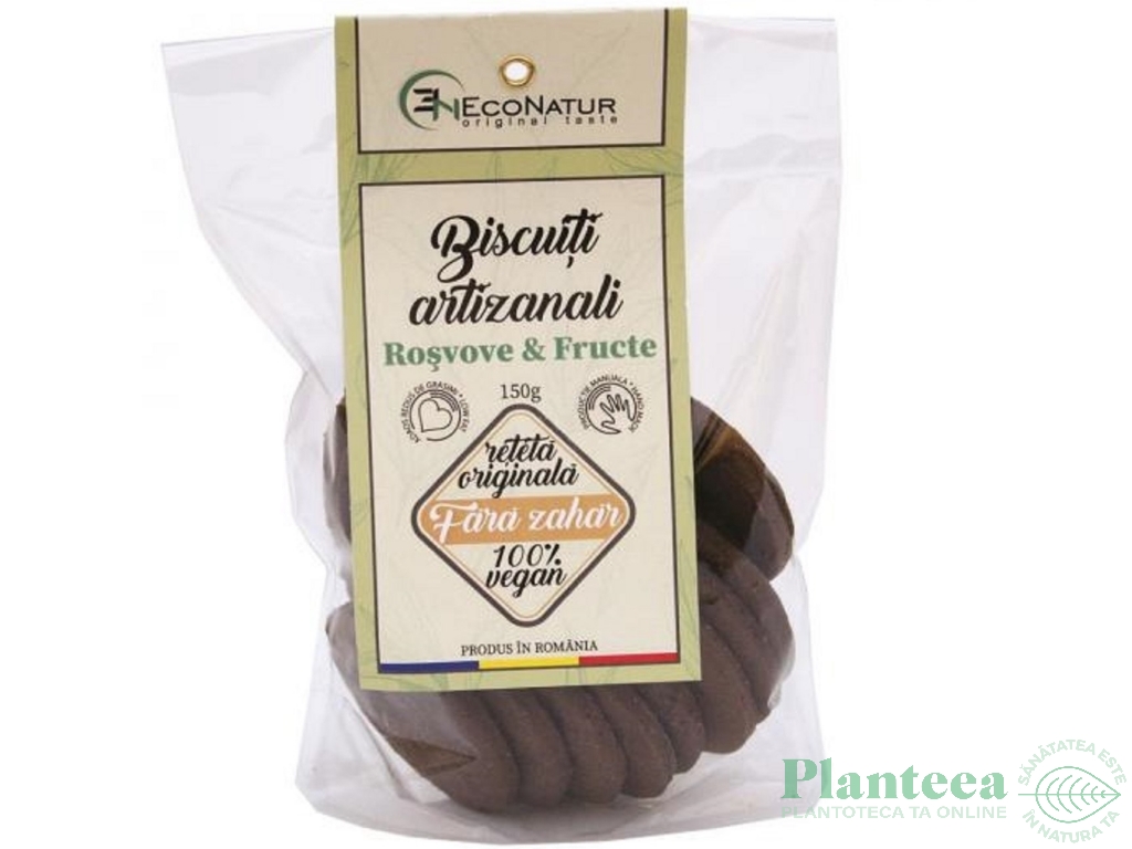 Biscuiti artizanali roscove fructe fara zahar 150g - ECONATUR