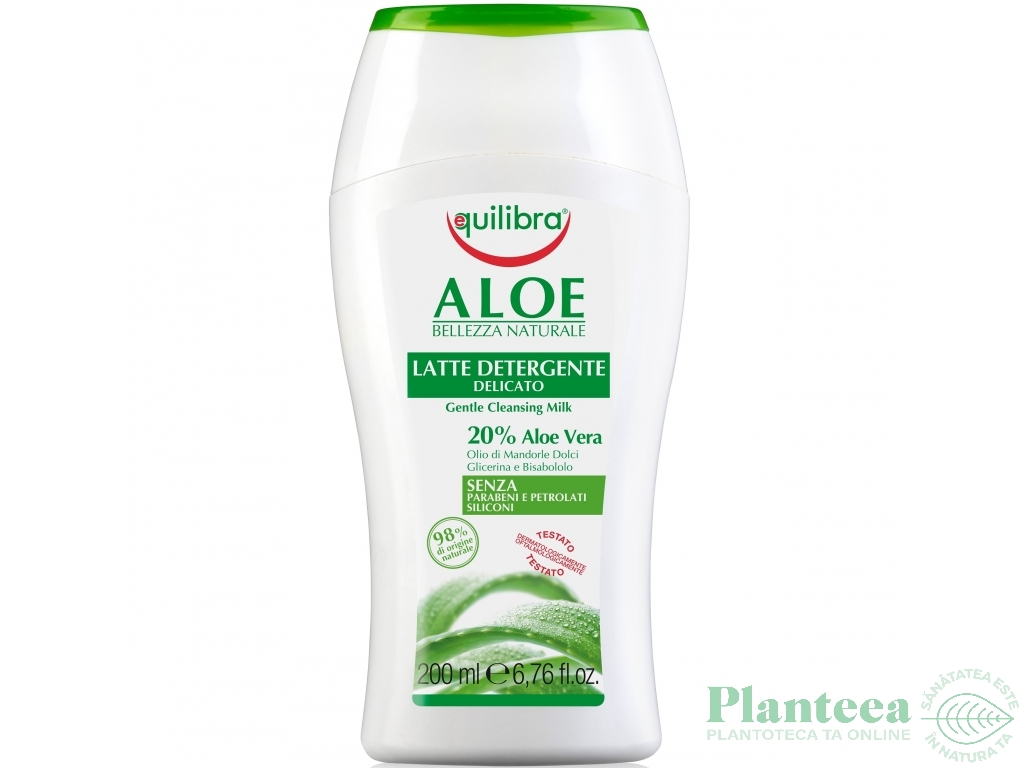 Lapte curatare hidratant aloe vera 200ml - EQUILIBRA