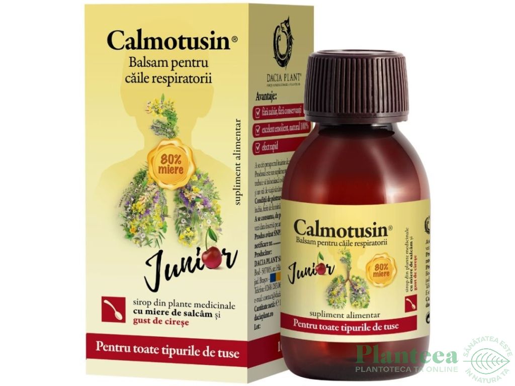 Sirop CalmoTusin Junior miere gust cirese 100ml - DACIA PLANT