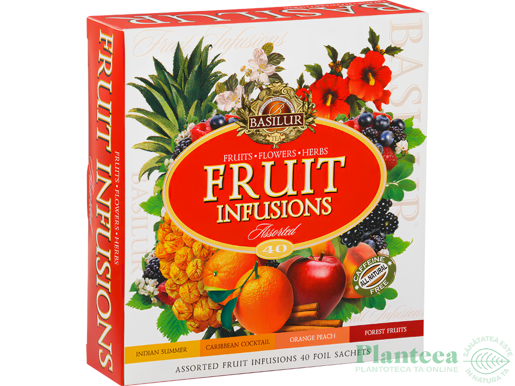 Ceai Fruit Infusions asortat 4sort 40dz - BASILUR