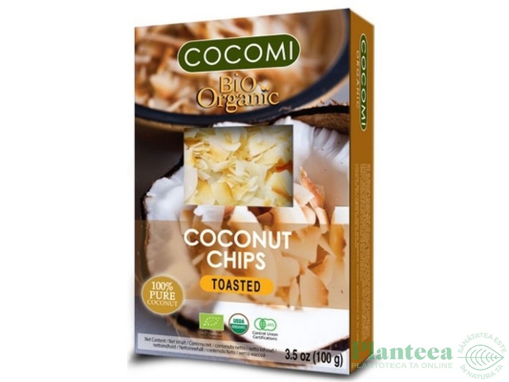 Chipsuri cocos coapte eco 100g - COCOMI