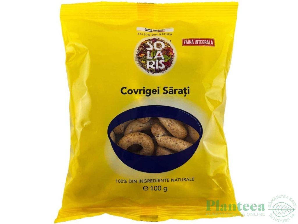 Covrigei integrali sarati simpli 100g - SOLARIS