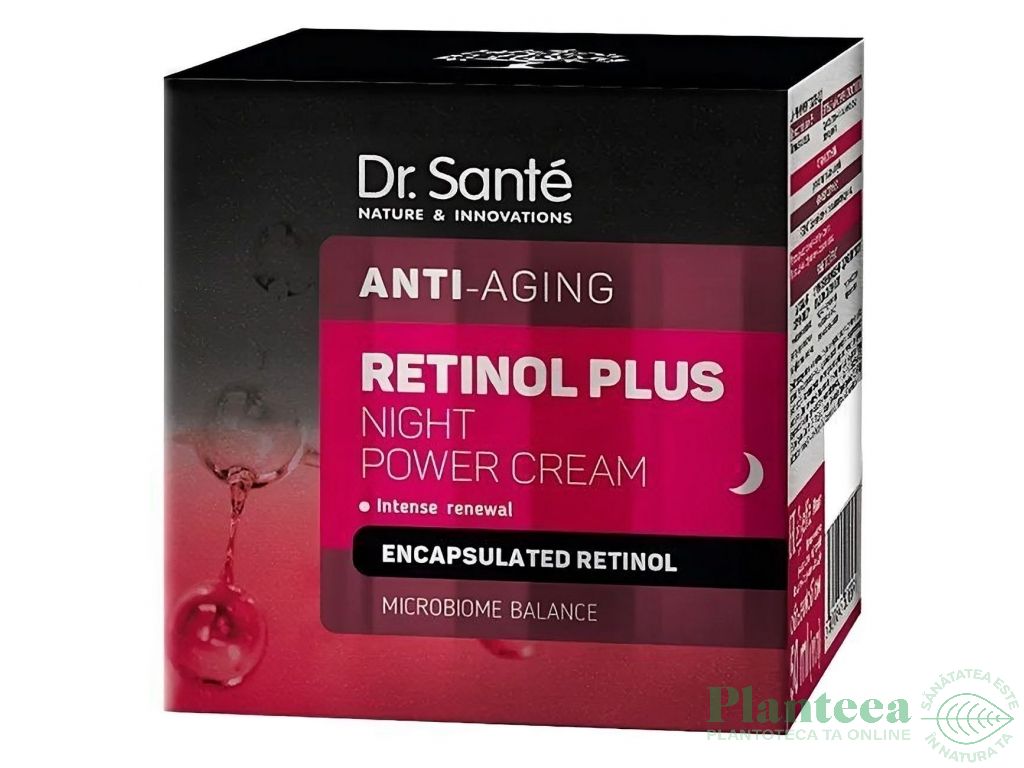 Crema noapte antiaging regenerare intensa Retinol Plus 50ml - DR SANTE