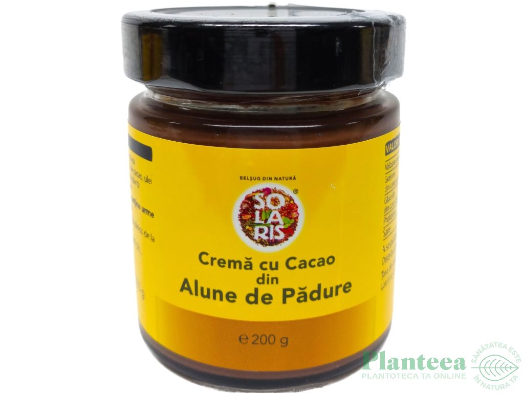 Crema tartinabila alune padure cacao 200g - SOLARIS