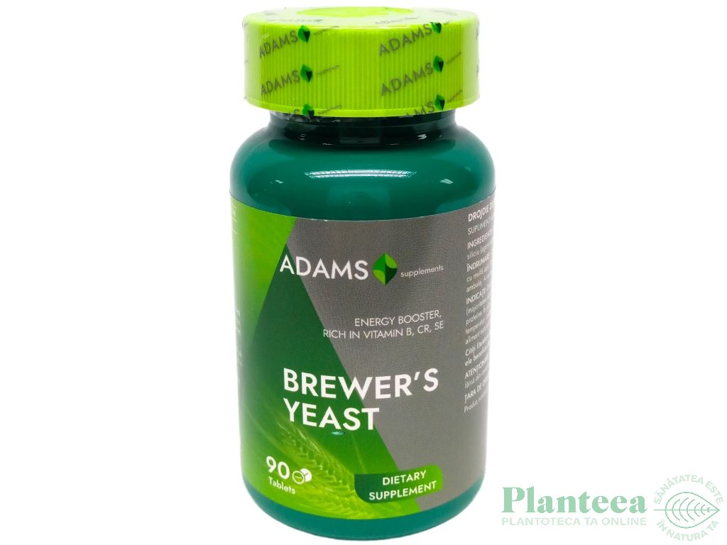 Drojdie bere [Brewer`s Yeast] 400mg 90cp - ADAMS SUPPLEMENTS