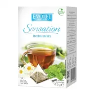 Ceai mix plante Herbal Relax Sensation piramide 20x2,25g - EVOLET