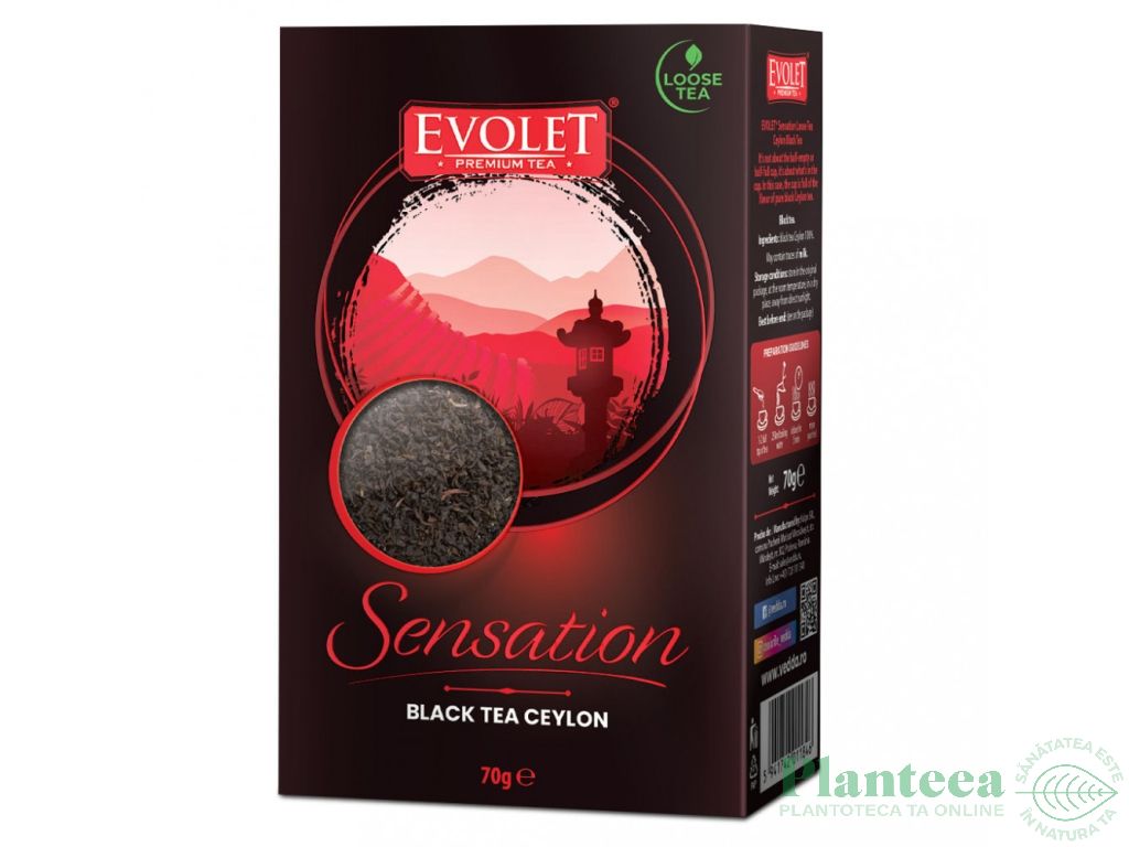 Ceai negru ceylon Sensation 70g - EVOLET