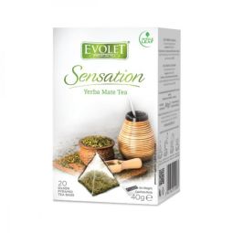 Ceai yerba mate 100% Sensation piramide 20x2g - EVOLET