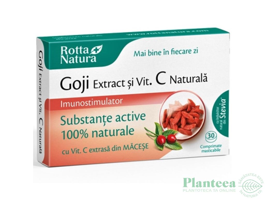 Goji vitamina C naturala 30cps - ROTTA NATURA