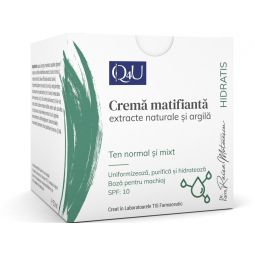 Crema matifianta fata extracte naturale argila Q4U HidraTis 50ml - TIS