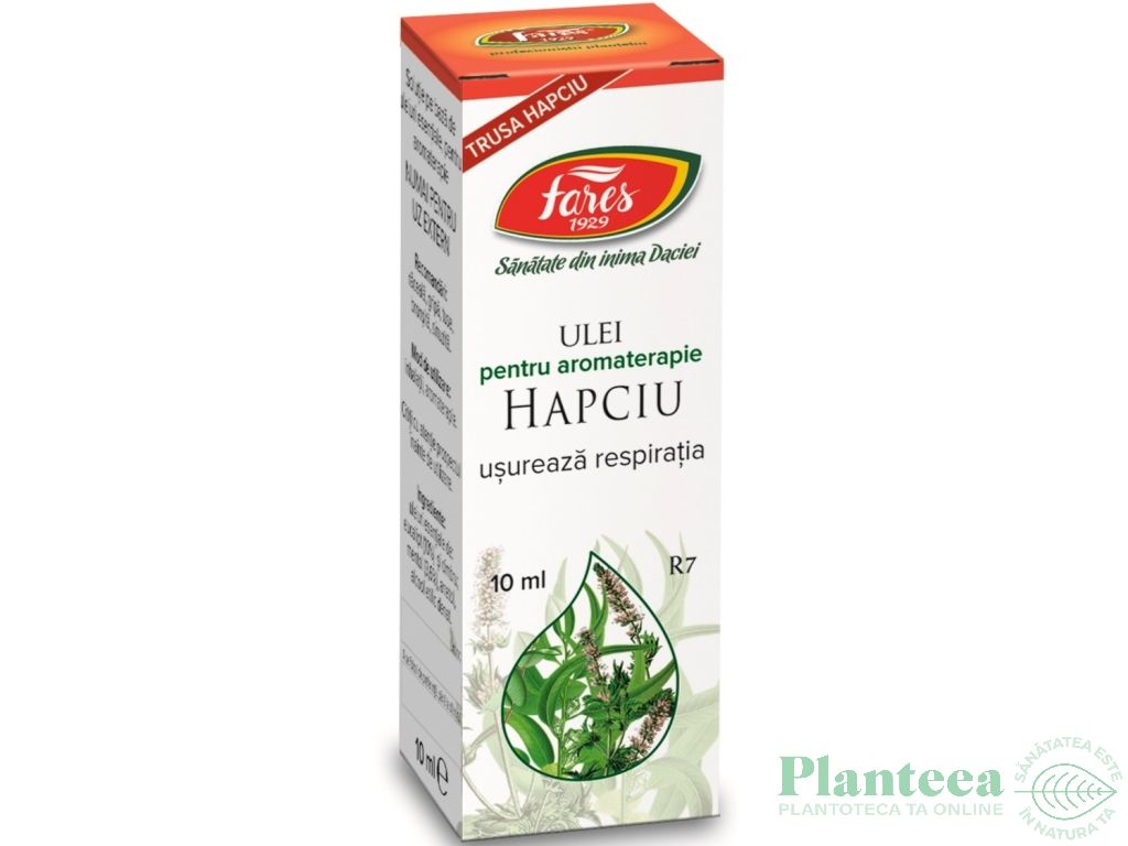 Ulei inhalant Hapciu [raceala gripa] usureaza respiratia 10ml - FARES