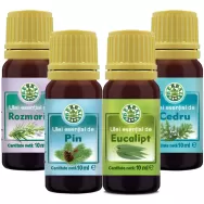 Kit 4 uleiuri esentiale Sauna & Wellness 4x10ml - HERBAL SANA