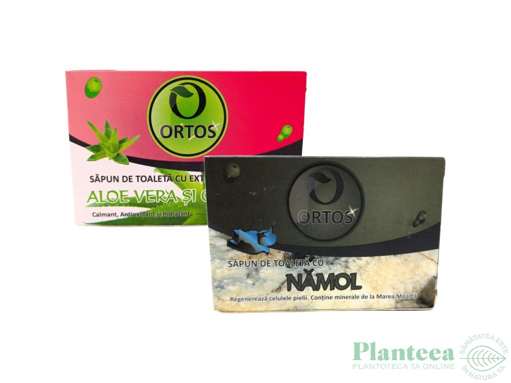 Kit 2 sapunuri terapeutice [Namol+Aloe] 2x100g - ORTOS