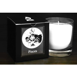 Candela sticla ceara soia Zodiac Pisces 130g - D`ECO