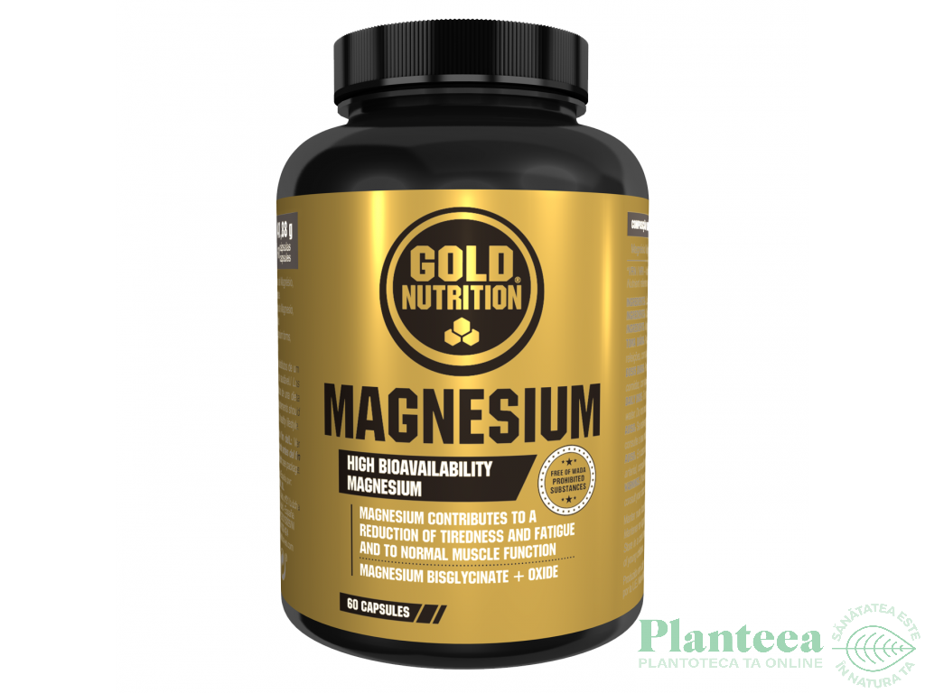 Magneziu 600mg 60cps - GOLD NUTRITION