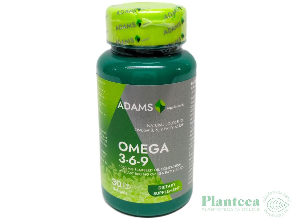 Omega369 1000mg ulei seminte in 30cps - ADAMS SUPPLEMENTS