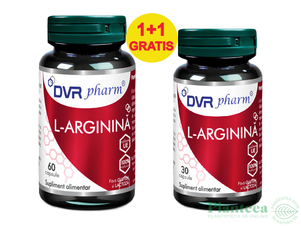 Pachet Larginina 400mg 60+30cps - DVR PHARM