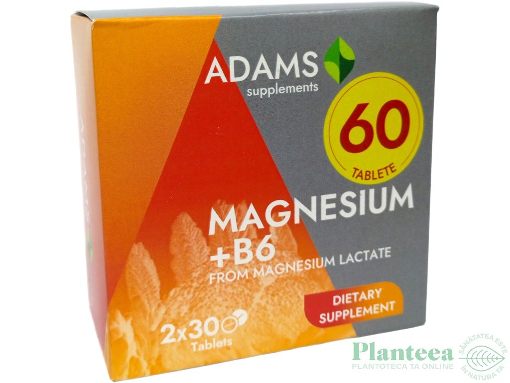 Pachet Magneziu B6 2x30cp - ADAMS SUPPLEMENTS