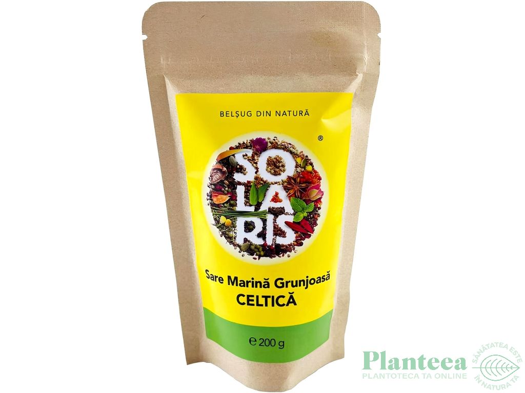 Sare mare grunjoasa celtica neiodata 200g - SOLARIS