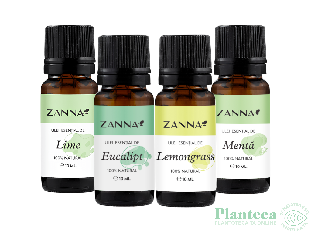 Pachet 4 uleiuri esentiale Revigorante de Vara 4x10ml - ZANNA