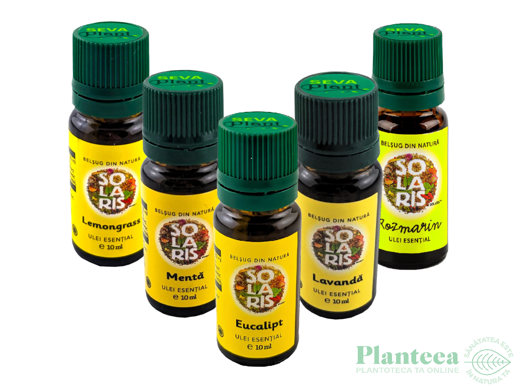 Kit 5 uleiuri esentiale de baza 5x10ml - SOLARIS