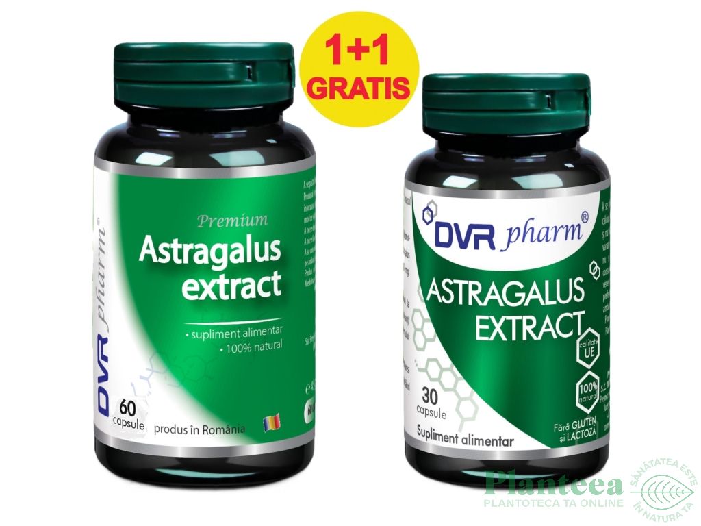 Pachet Astragalus extract 60+30cps - DVR PHARM