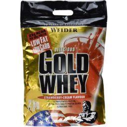 Pulbere proteica zer concentrat Gold capsuni 2kg - WEIDER