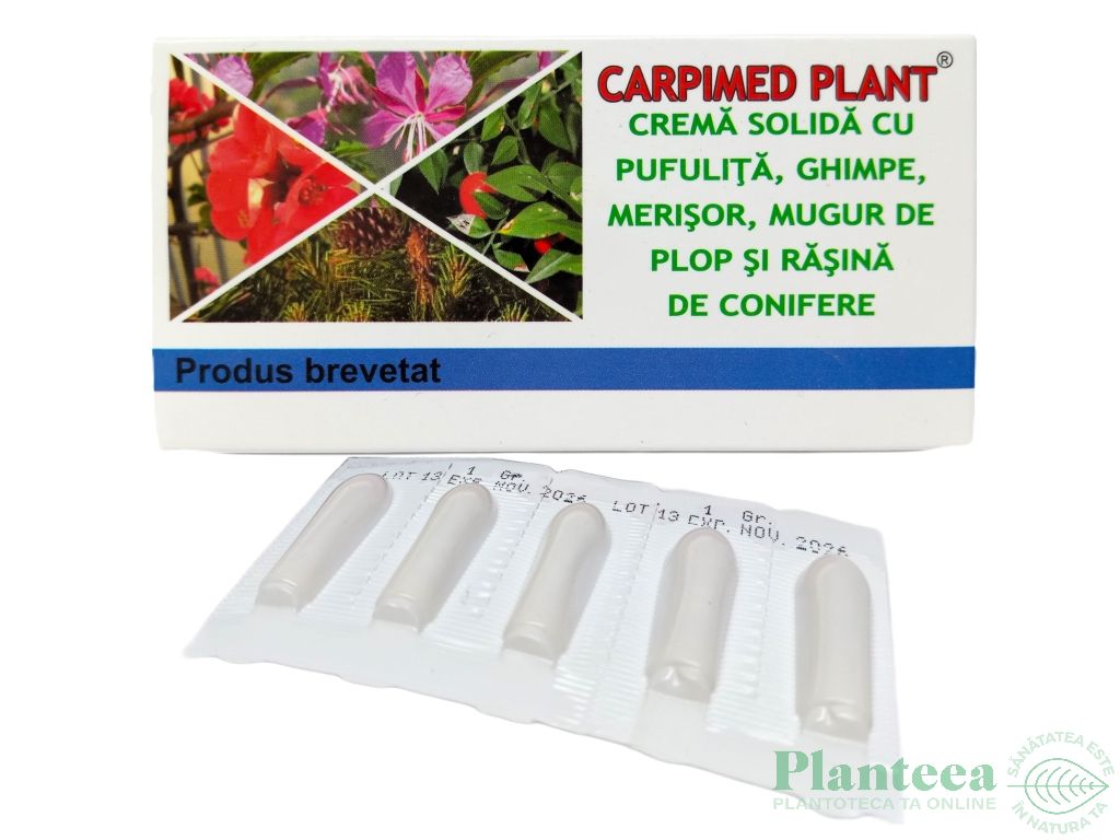 Supozitoare Carpimed Plant 10x1g - ELZIN PLANT