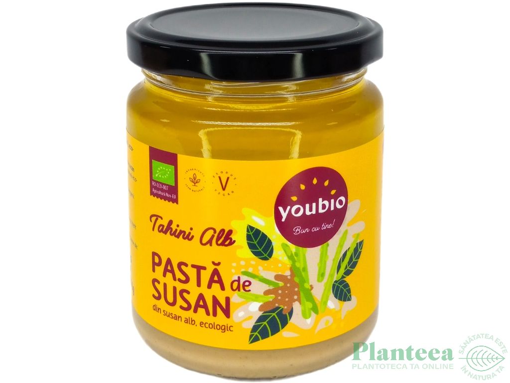 Pasta susan alb decojit Tahini eco 250g - YOUBIO