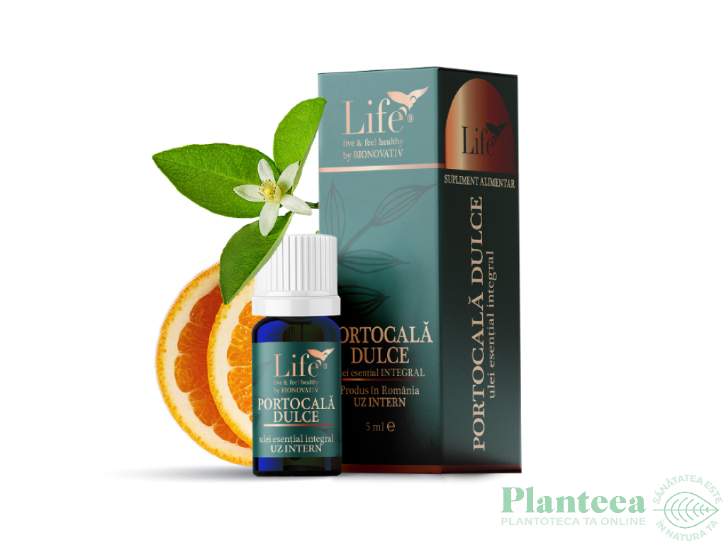 Ulei esential integral portocala dulce 5ml - LIFE