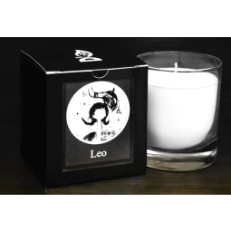 Candela sticla ceara soia Zodiac Leo 130g - D`ECO