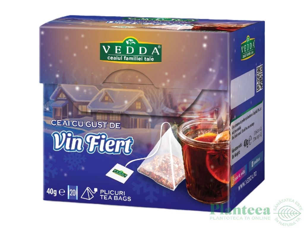 Ceai gust Vin Fiert piramide 20x2g - VEDDA