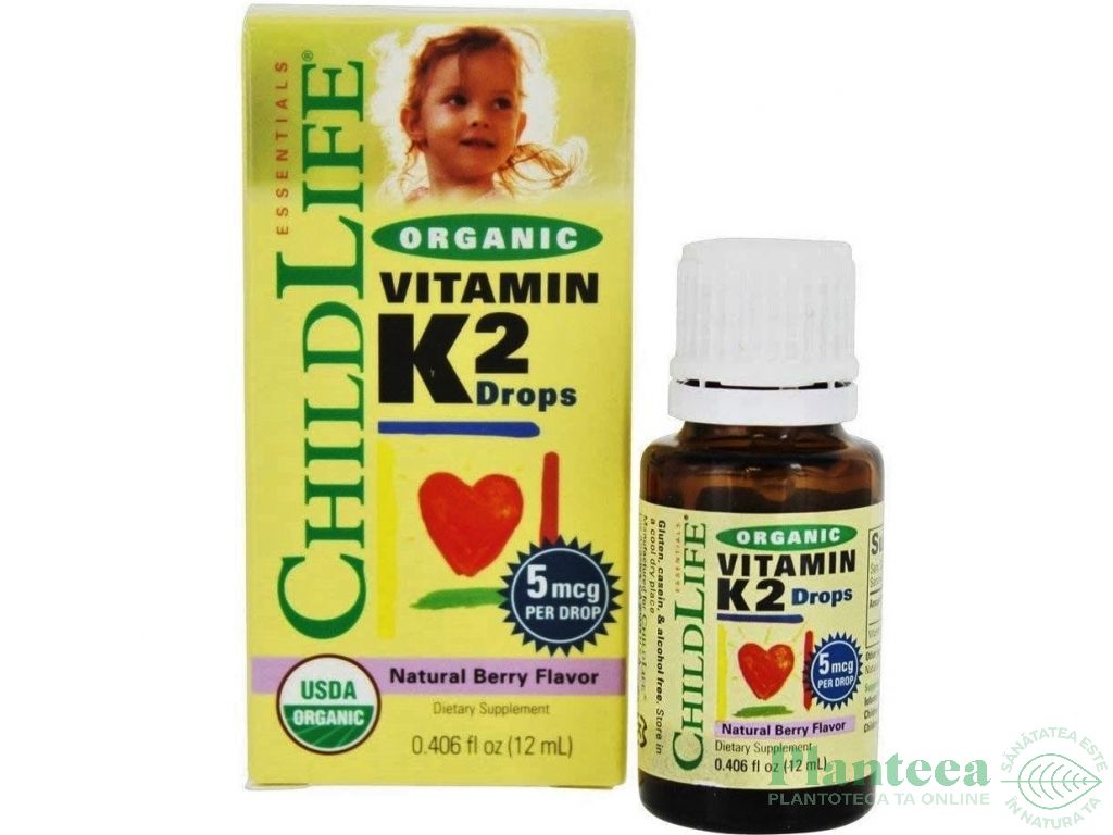 Vitamin K2 15mcg picaturi copii 12ml - CHILDLIFE ESSENTIALS