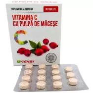 Vitamina C pulpa macese 30cp - PARAPHARM