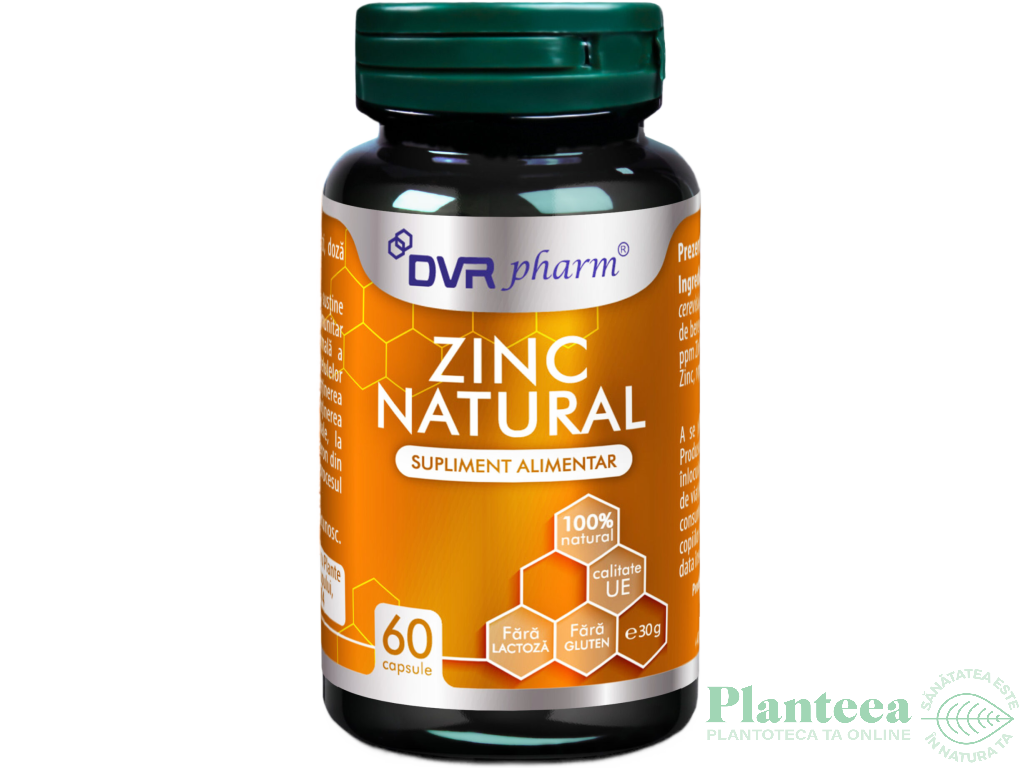 Zinc natural 60cps - DVR PHARM