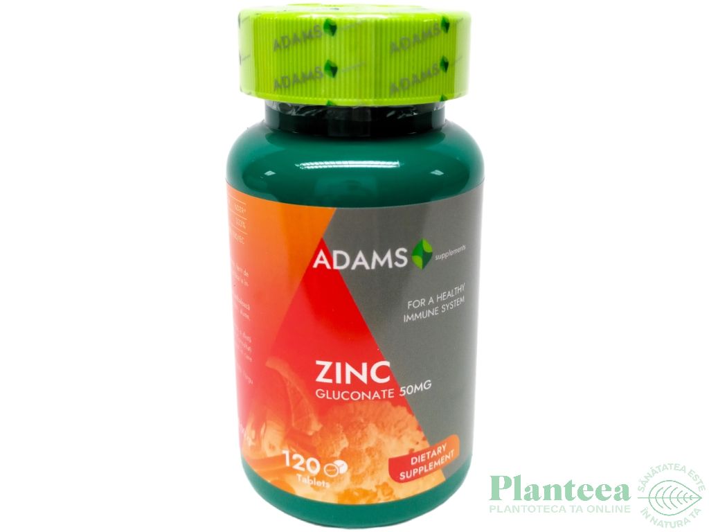 Zinc gluconat 50mg 120cp - ADAMS SUPPLEMENTS