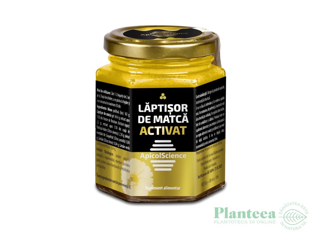 Laptisor matca activat 200ml - APICOL SCIENCE