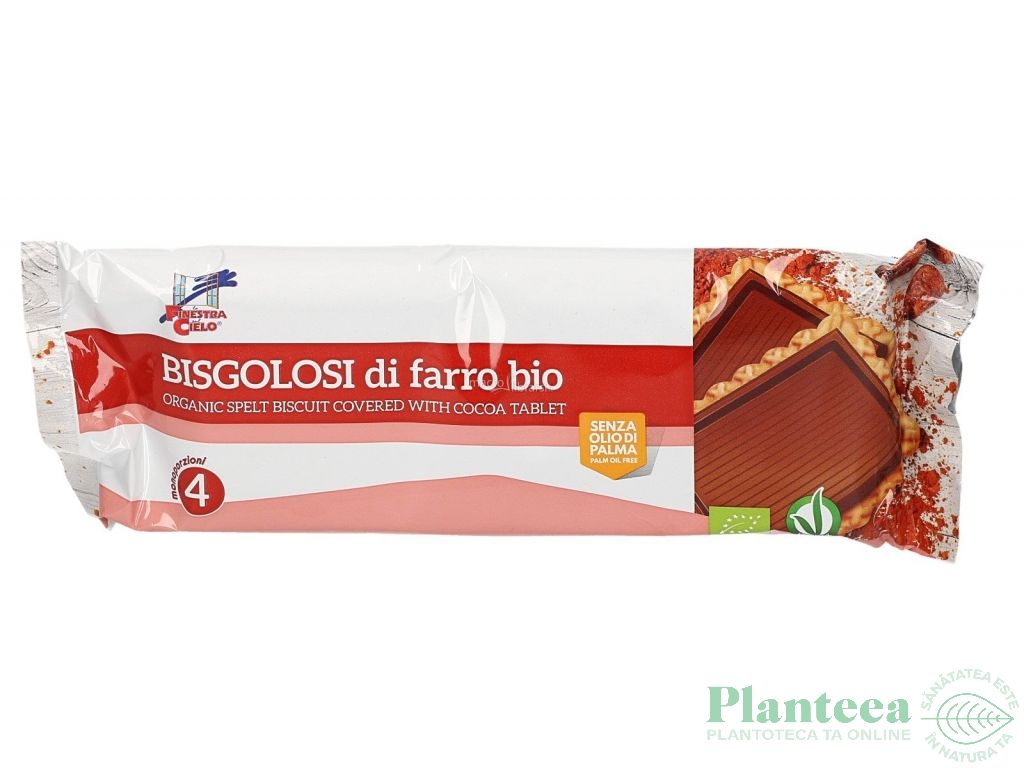 Biscuiti spelta tableta ciocolata eco 4x28g - LA FINESTRA SUL CIELO