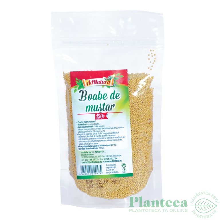 Seminte Mustar Galben 150g Adnatura Pret 6 2 Ron